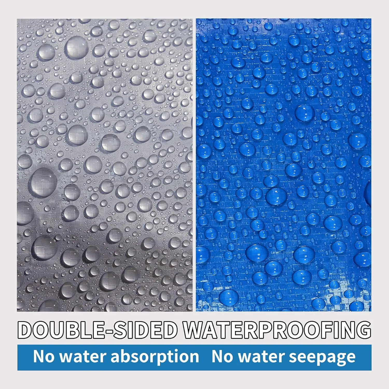 TARPAL Tarp 8x16 Feet Tarp Waterproof Small tarp 7.5mil Waterproof tarps for Outdoors,UV Protection,Rip and Tear Proof,Poly Tarpaulin(Silver/Blue)