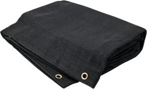 Tarps Now 8x16 ft Heavy Duty Mesh Tarp, 75% Sunblock Shade Cloth with Grommets & Reinforced Edges, Useful for Dump Trucks, Patio Privacy Screen, Wind Block, Canopies, & Pool Cover-Black
