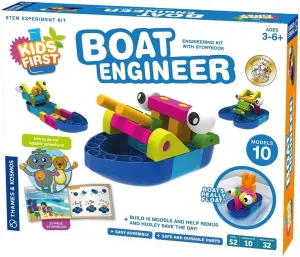 Thames & Kosmos Kids First Boat Engineer STEM Experiment Kit for Young Learners, Build 10 Non-Motorized Models, Play & Learn with Storybook Manual, Parents’ Choice Gold Award Winner