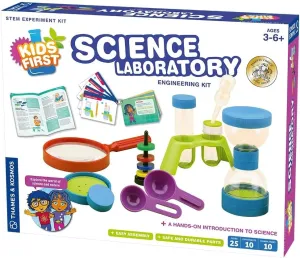 Thames & Kosmos Kids First Science Laboratory STEM Experiment Kit for Preschoolers, Young Learners Ages 3  | Includes Durable, Colorful, Plastic Scientific Tools for a Hands-on Learning Experience