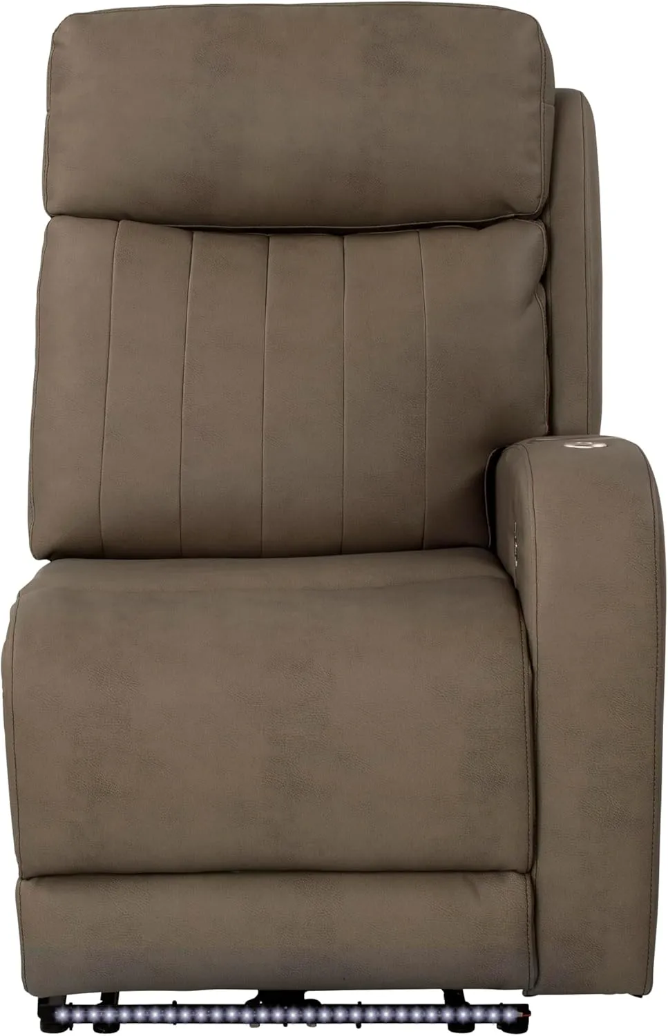 Thomas Payne Seismic RV Recliner - Left Hand - Grummond — Power Recline, Massage, Lumbar - LED Lighting, Cupholders - PolyHyde Fabric - High-Density Foam - Easy-to-Clean PolyHyde Vinyl — 2020129329