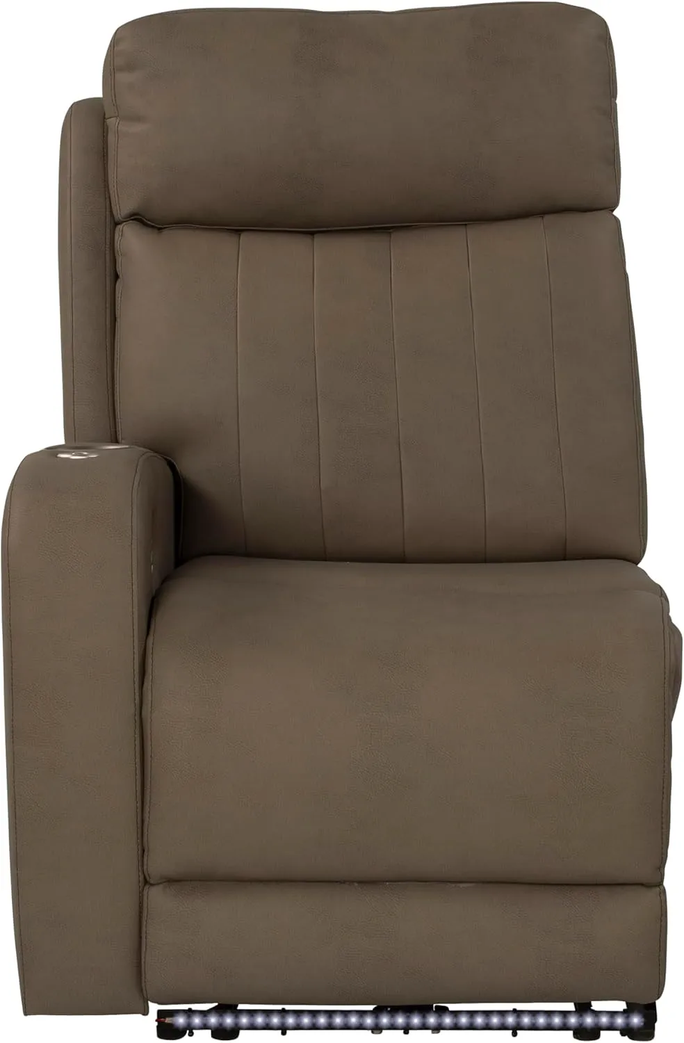 Thomas Payne Seismic RV Recliner - Right Hand - Grummond — Power Recline, Massage, Lumbar - LED Lighting, Cupholders - PolyHyde Fabric - High-Density Foam - Easy-to-Clean PolyHyde Vinyl — 2020129328