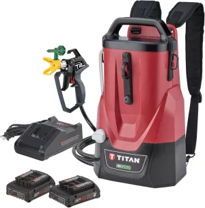 Titan 2441251 ControlMax 1650 18V Cordless High Efficiency Airless Paint Sprayer, HEA Technology Decrease Overspray by up to 55%, Cordless Allows You to go Anywhere