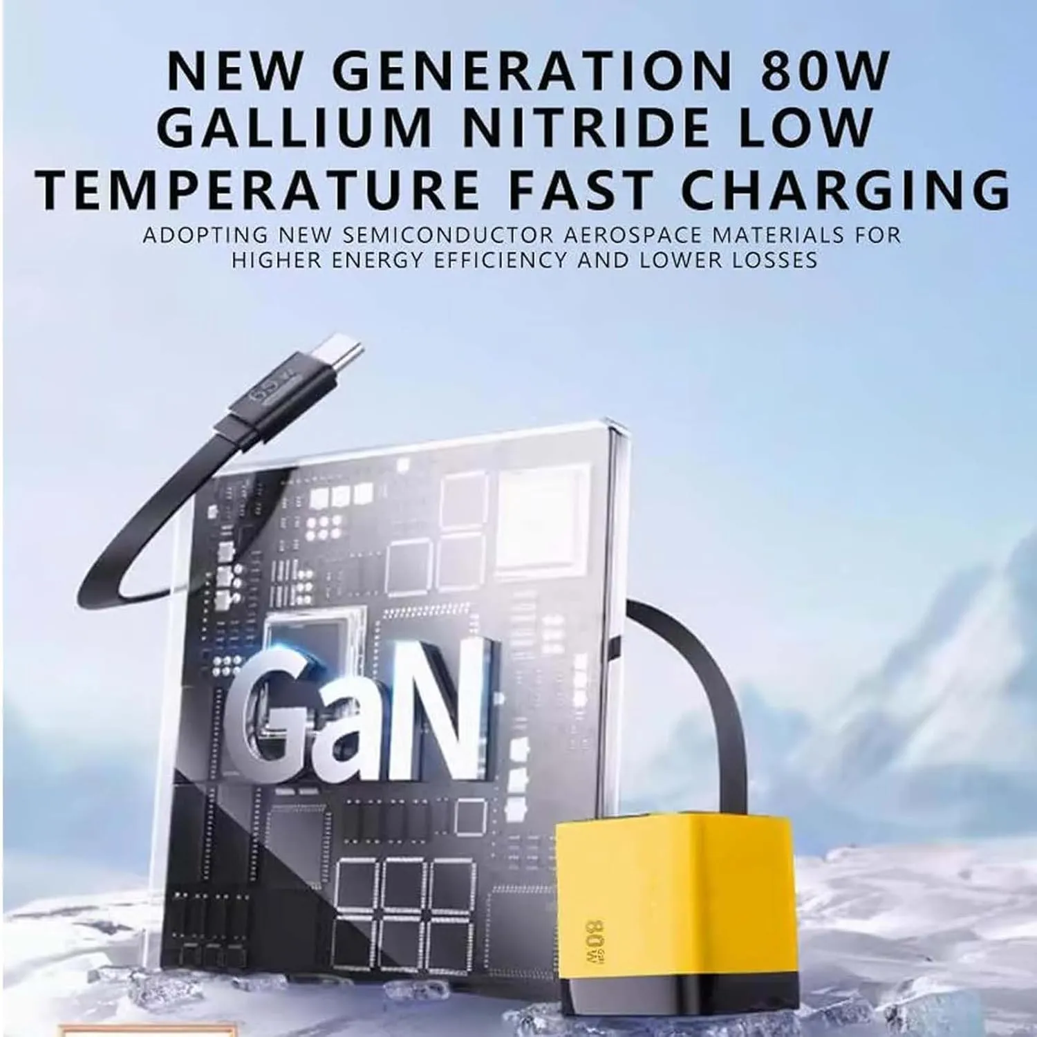 Tobrbes 3 in 1 Gan Charger, Retractable 80w Max, 3 in 1 Gan Charger, Scalable 80w Max Fast Chargers Module with Type-C Cable and 2 USB Ports, for iPhone, Phone and Laptops (White)