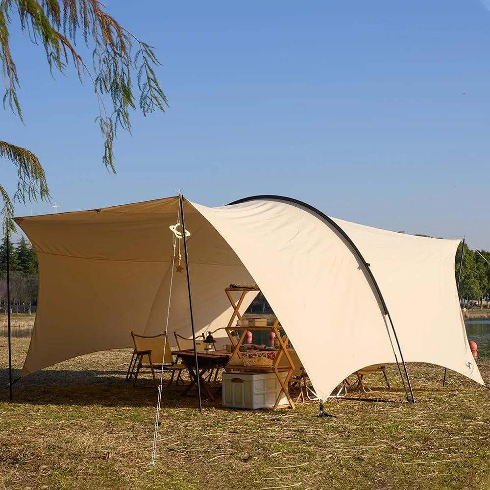 TOMOUNT Tarp, Large TC Shade, TC Tarp, Sun Shelter, Outdoor, Camping Canopy