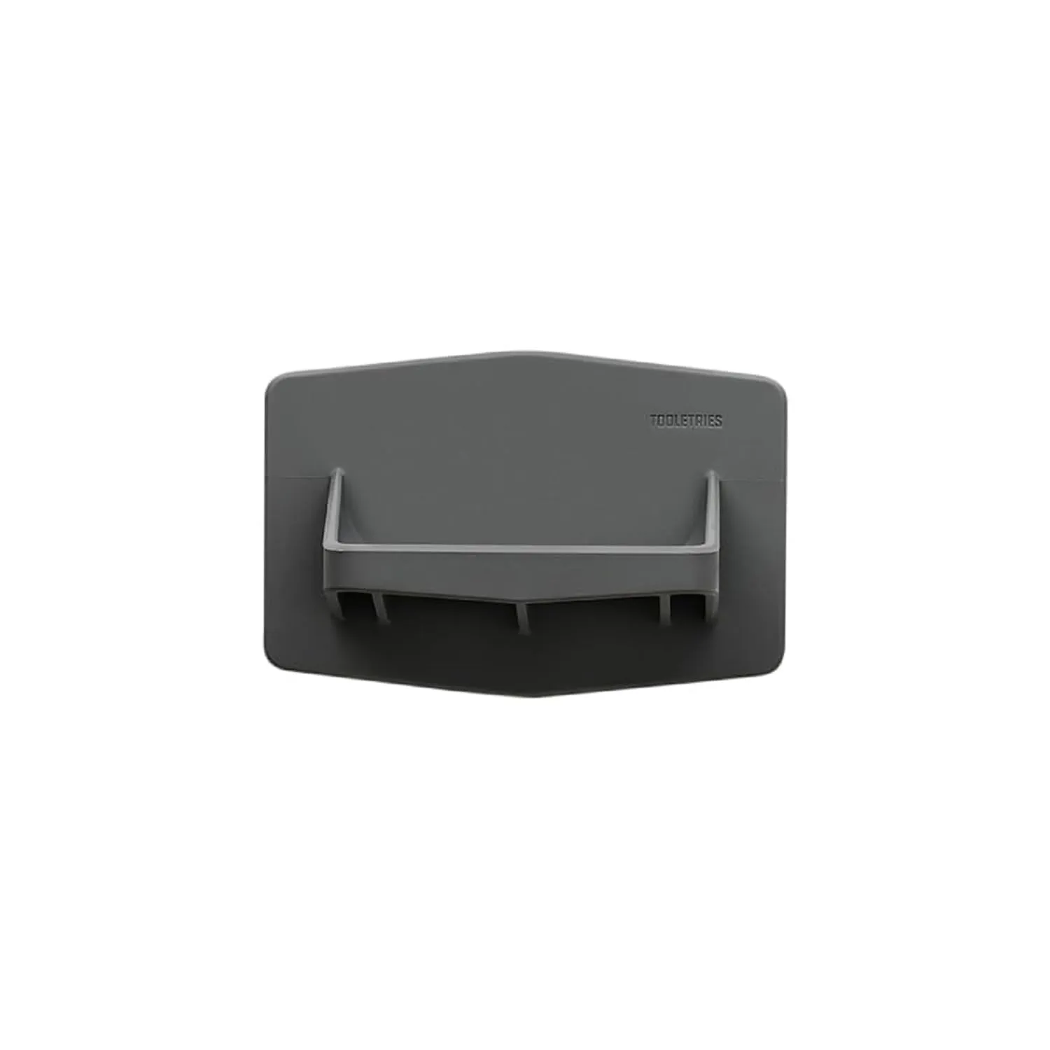TOOLETRIES The Benjamin Soap Holder - Silicone Toiletry Organizer, Shower & Bathroom Accessory - Features Silicone-Grip Technology, Removable & Reusable - Charcoal