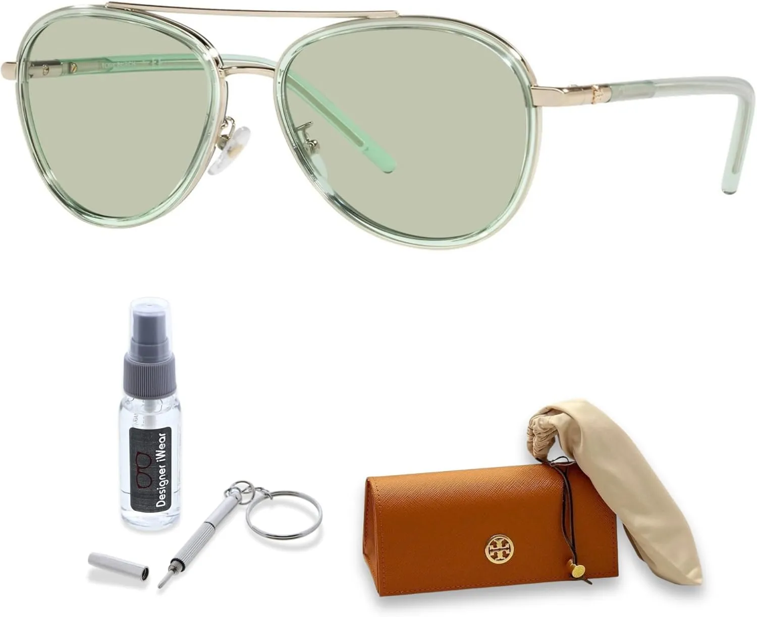 Tory Burch TY6089 Aviator Sunglasses for Women   BUNDLE With Designer iWear Eyewear Kit