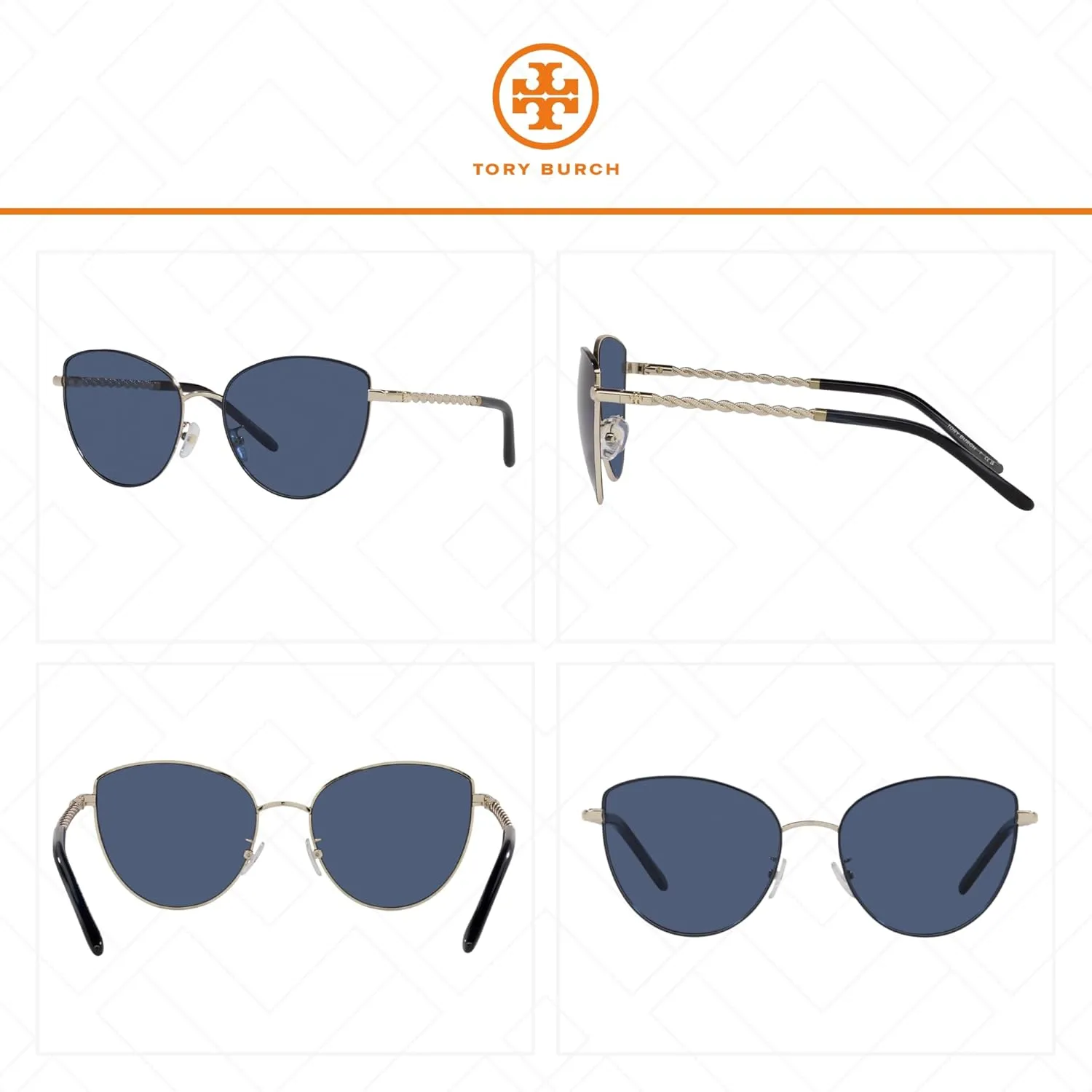Tory Burch TY6091 Cateye Sunglasses for Women   Bundle With Designer iWear Eyewear Kit
