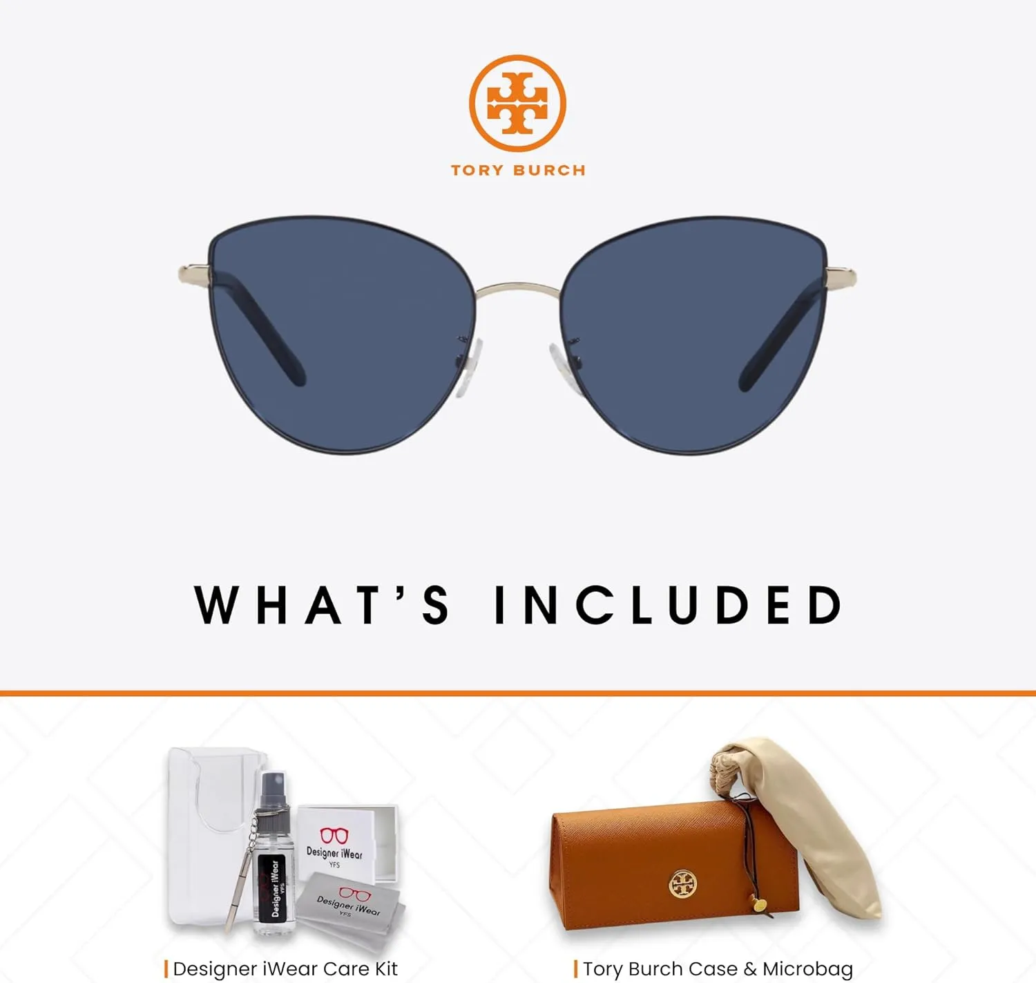 Tory Burch TY6091 Cateye Sunglasses for Women   Bundle With Designer iWear Eyewear Kit