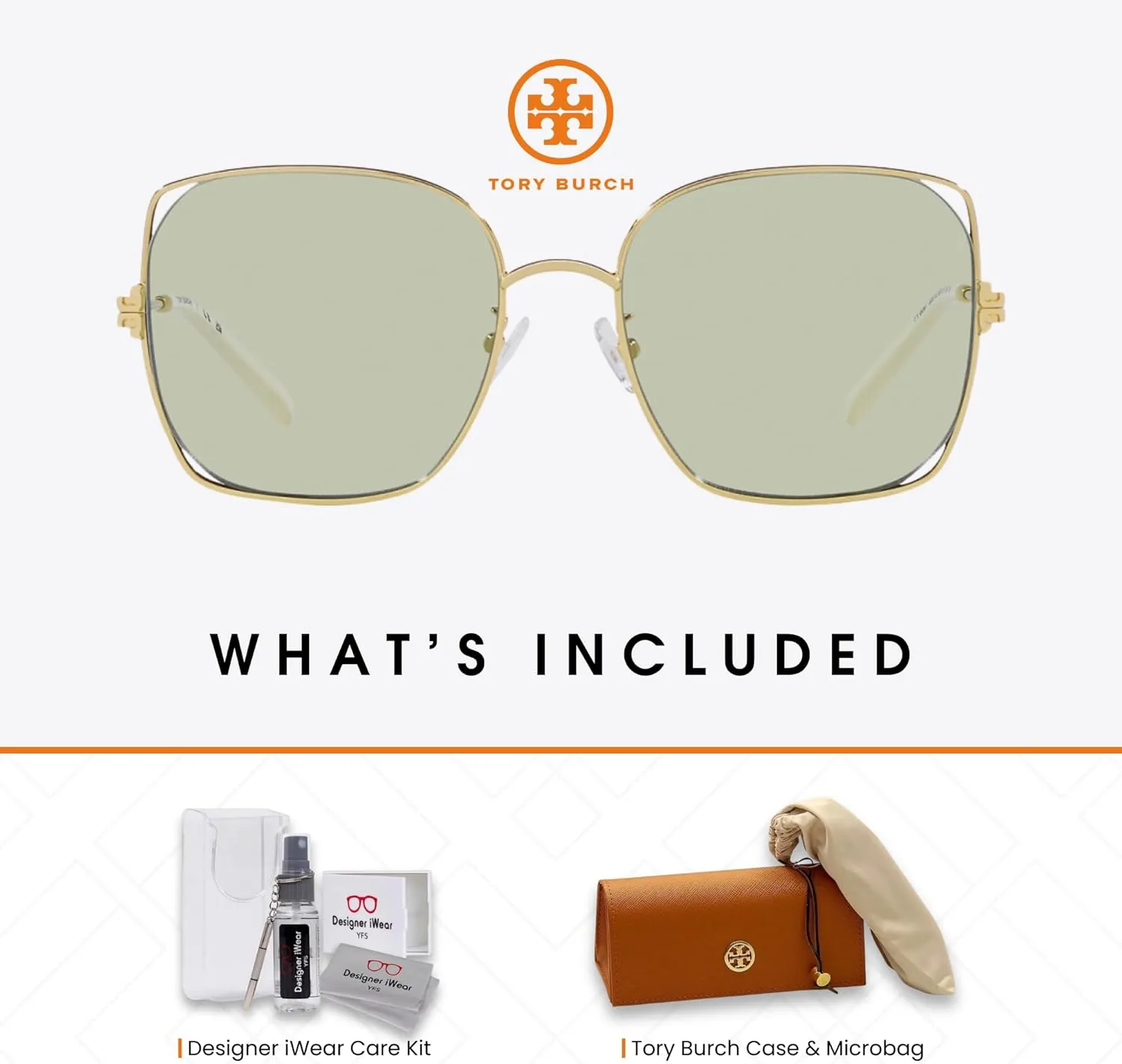 Tory Burch TY6097 Square Sunglasses for Women   BUNDLE With Designer iWear Eyewear Kit