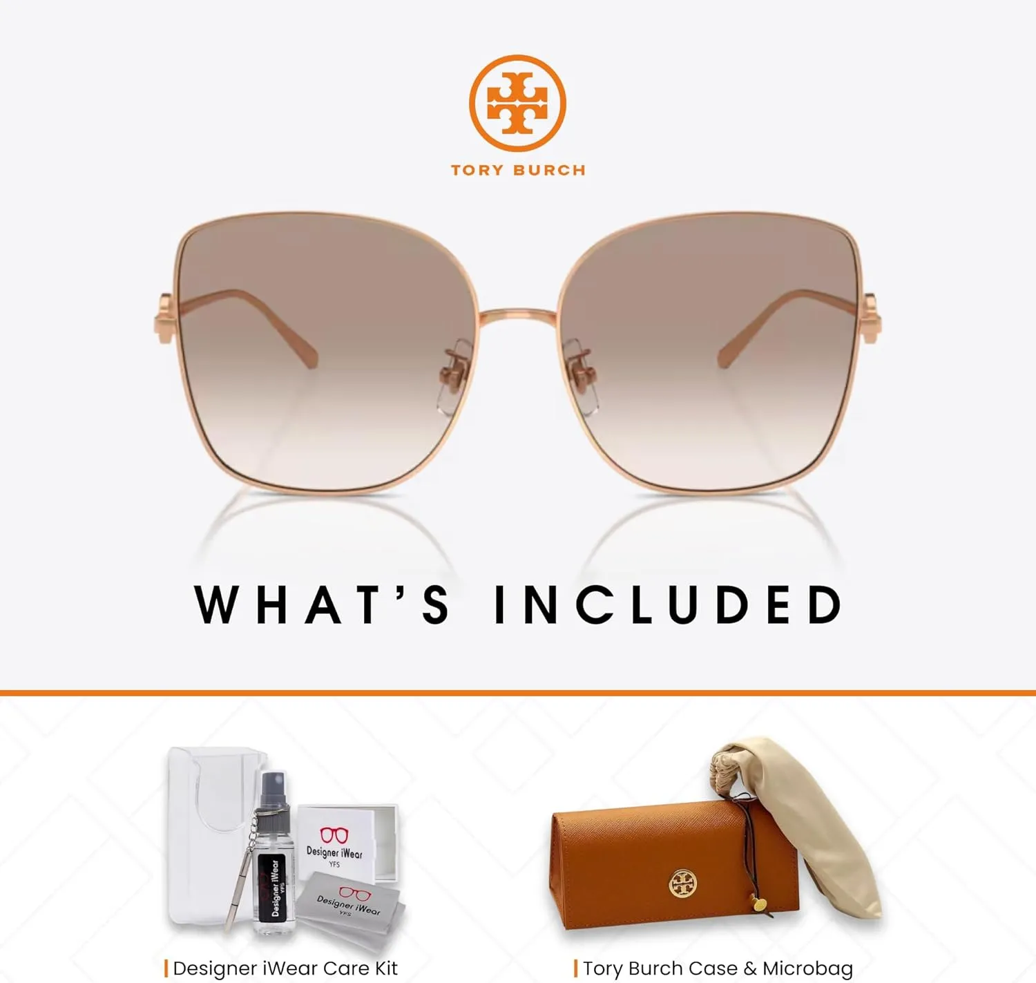 Tory Burch TY6106D Cateye Sunglasses for Women   BUNDLE With Deisgner iWear Complimentary Eyewear Kit