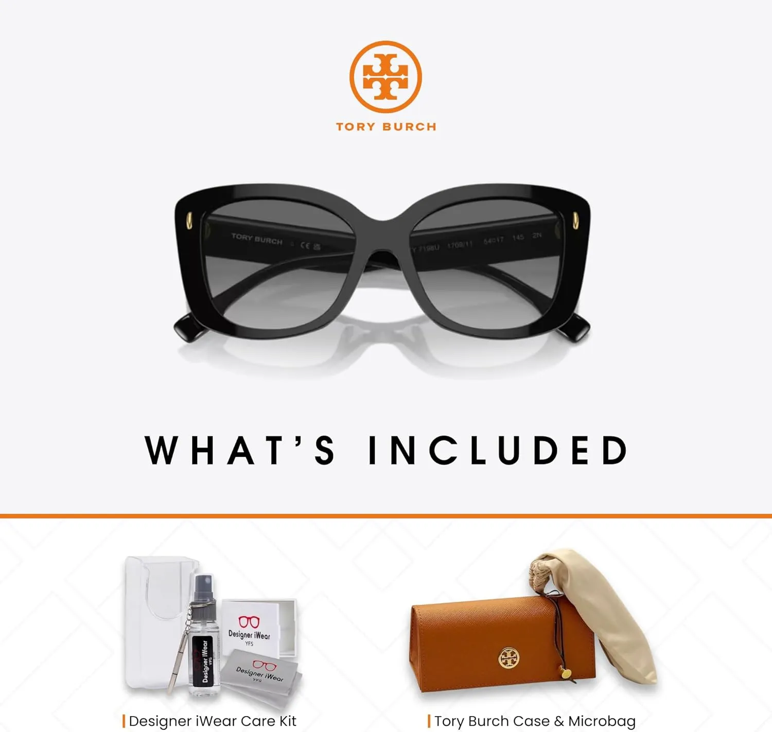 Tory Burch TY7198U Butterfly Sunglasses for Women   BUNDLE WIth Designer iWear Complimentary Eyewear Kit