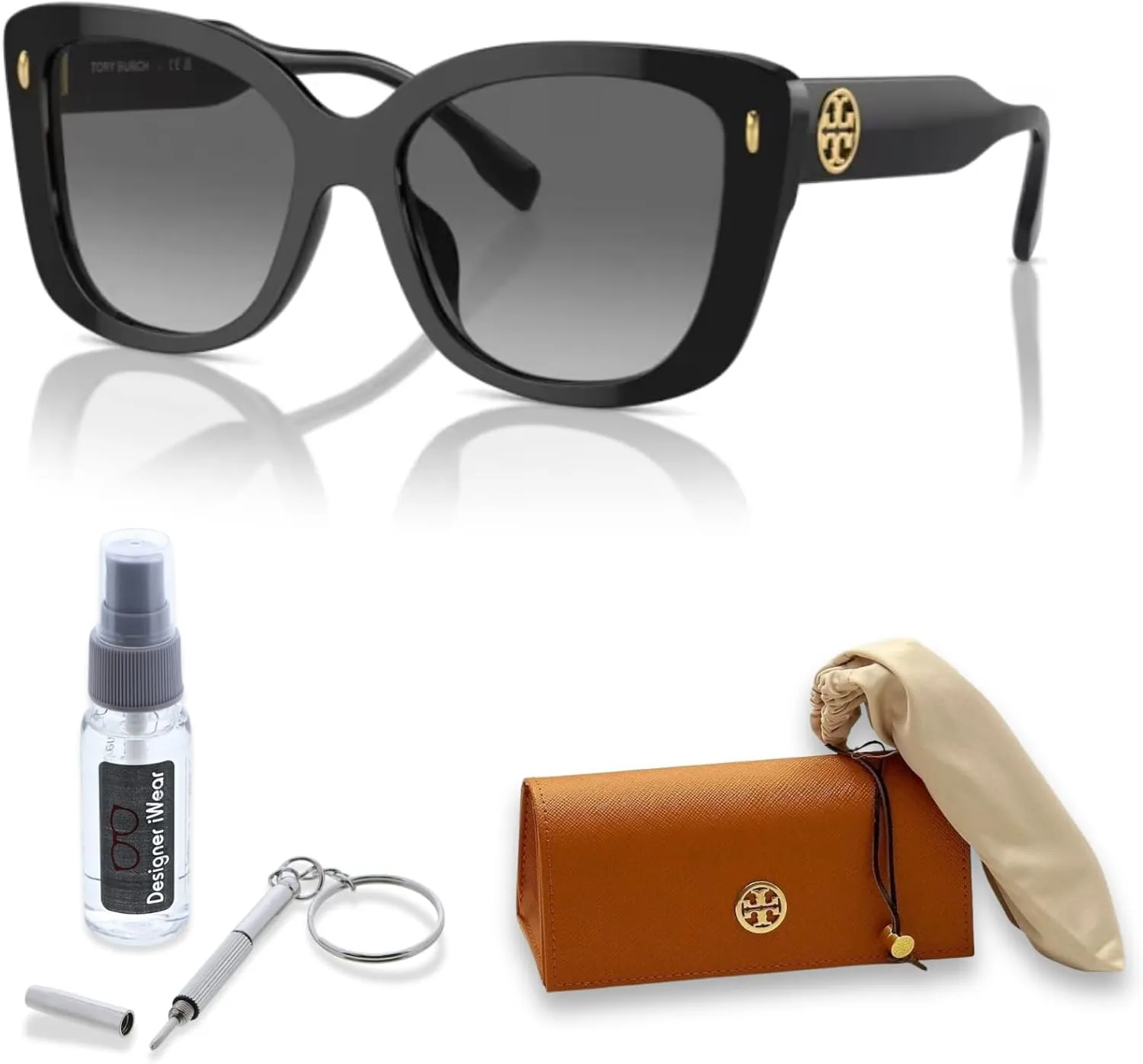 Tory Burch TY7198U Butterfly Sunglasses for Women   BUNDLE WIth Designer iWear Complimentary Eyewear Kit