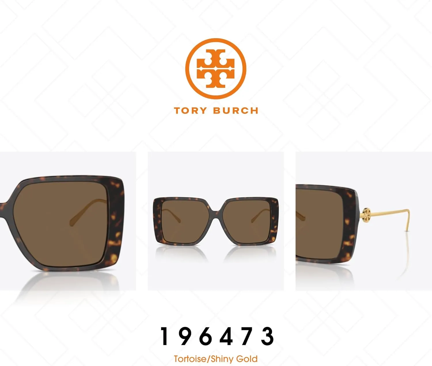 Tory Burch TY7205D Low Bridge Fit Irregular Sunglasses for Women   BUNDLE With Designer iWear Complimentary Eyewear Kit