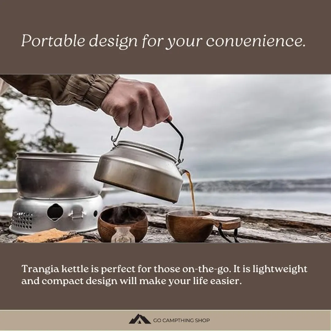 Trangia Kettle Series 25 Large 0.9L Aluminium Lightweight for Camping Outdoor Glamping Hiking