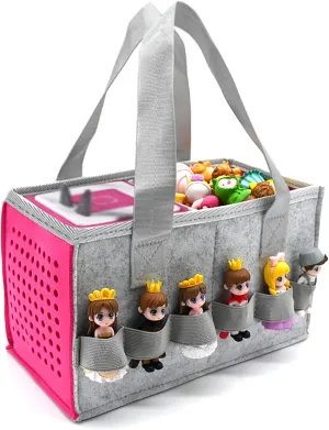 Travel Carrying Case Compatible with Toniebox Audio Player Starter Set,Educational Musical Toy Storage Bag Folding Hand Bag for Tonies Figurines
