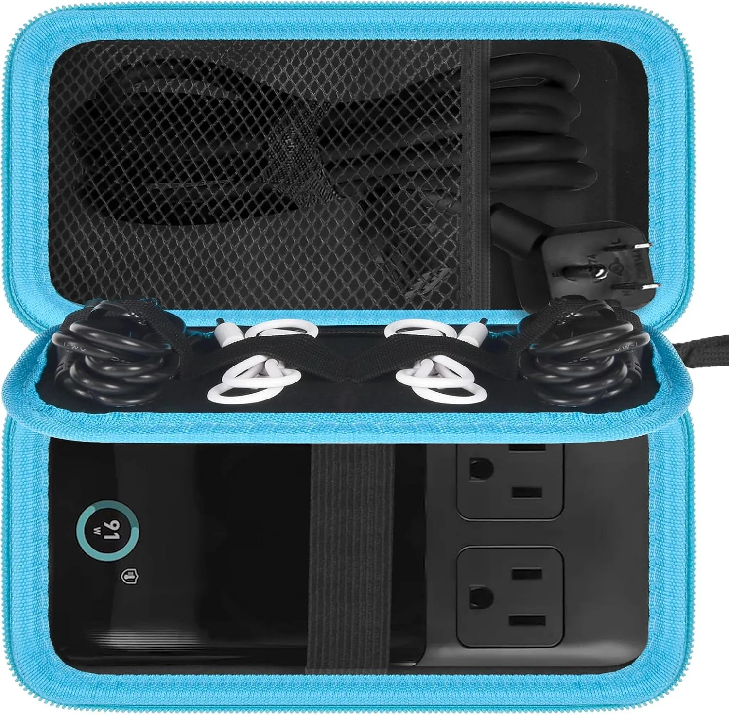 Travel Case for Anker 727/ Prime 6-in-1 USB C Charging Station (GaNPrime 101W), Power Strip Organizer Bag for Cables and Accessories - Blue (Box Only)