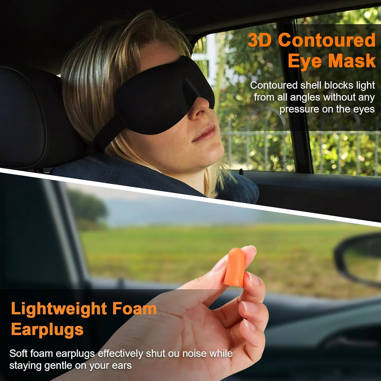 Travel Pillow - Hooded Neck Pillow Airplane, Memory Foam Pillow for Plane, Office, Cars Sleeping, Long Flight Must Haves, Road Trip Essentials Accessories for Adults (Dark Gray)