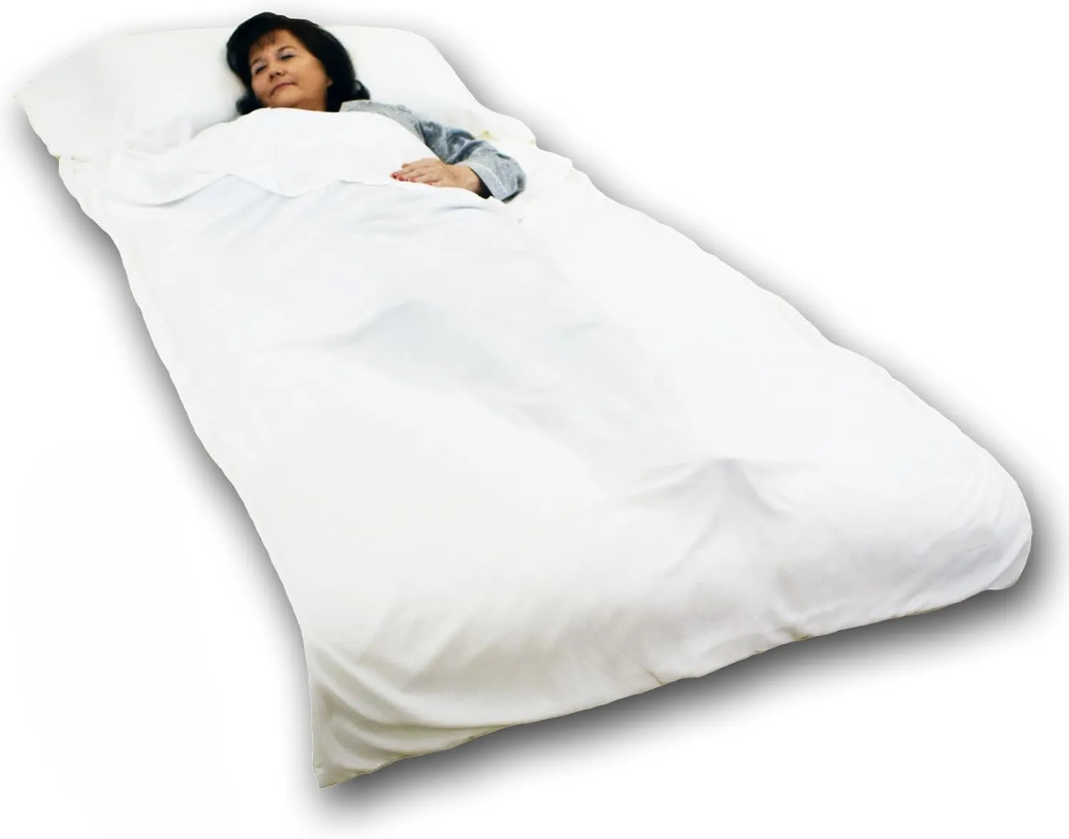Travel Sheet 100% Organic Viscose Derived from Bamboo - Soft Comfortable Roomy Sleep Sheet, Sack, Bag, Liner - Pillow Pocket, Zippers