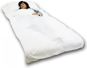 Travel Sheet 100% Organic Viscose Derived from Bamboo - Soft Comfortable Roomy Sleep Sheet, Sack, Bag, Liner - Pillow Pocket, Zippers