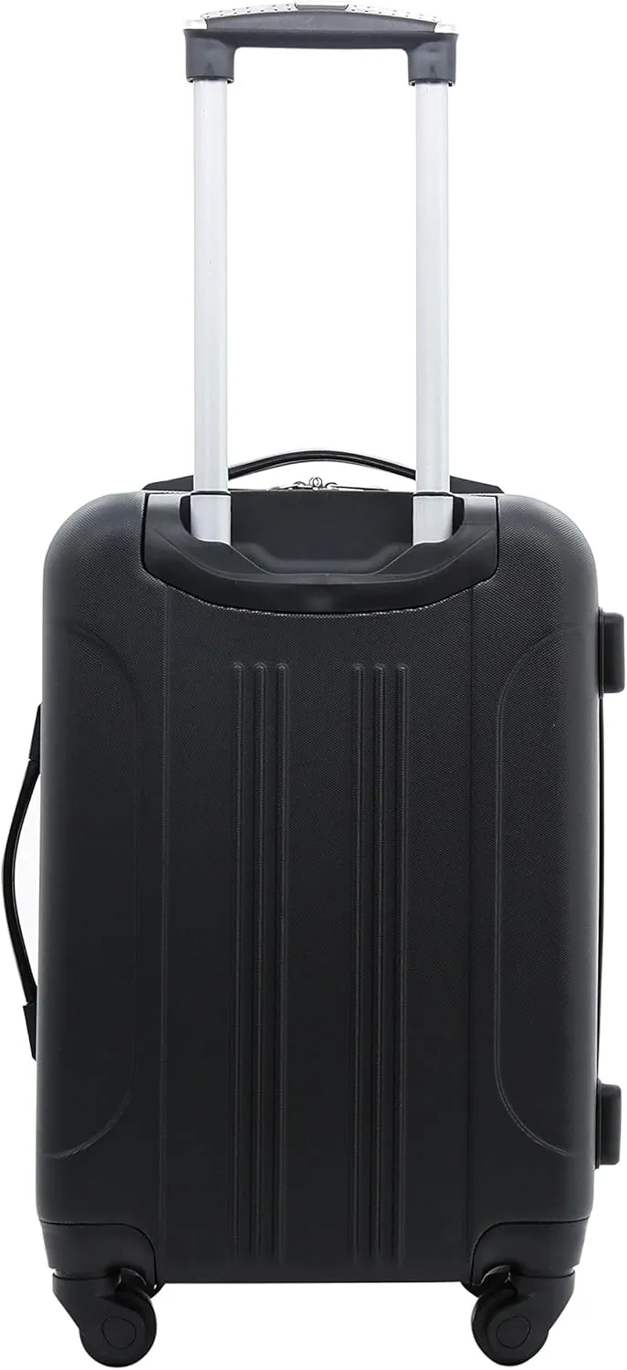 Travelers Club Chicago Hardside Expandable Spinner Luggage, Black, 5 Piece Set