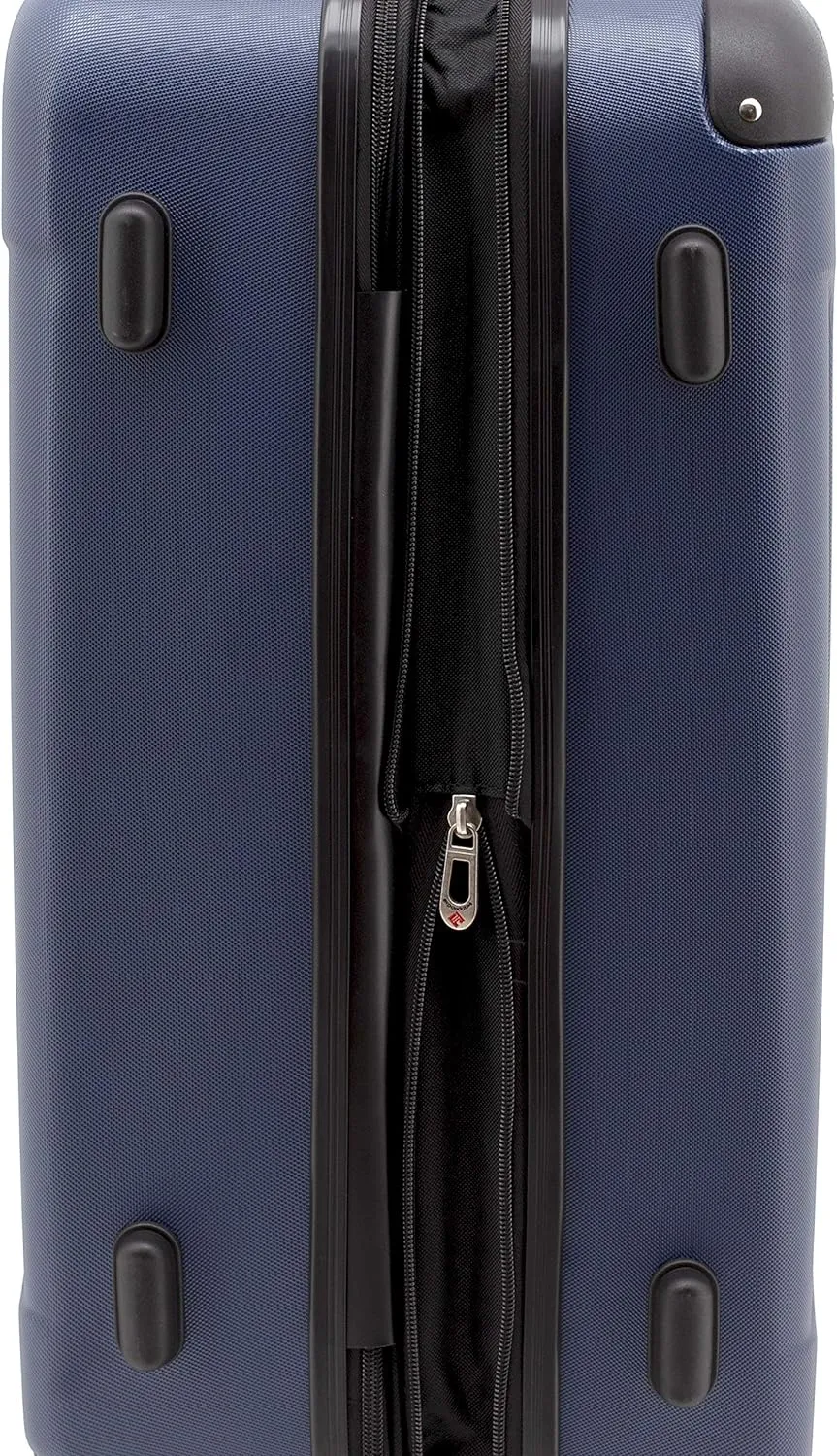 Travelers Club Chicago Hardside Expandable Spinner Luggages, Navy Blue, 5 Piece Set, TCL-77995-410