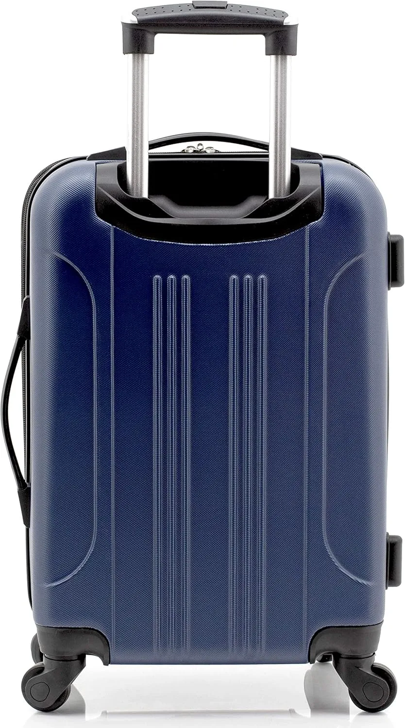 Travelers Club Chicago Hardside Expandable Spinner Luggages, Navy Blue, 5 Piece Set, TCL-77995-410