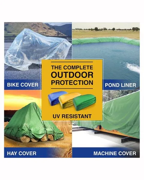 TUFFPAULIN 40FT X 30FT 150 GSM GREEN HAY COVERS HEAVY DUTY TARPAULIN-TIRPAL
