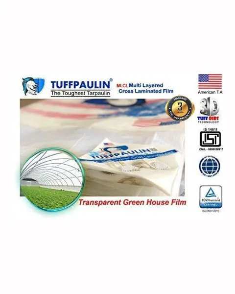 TUFFPAULIN HAY COVERS TARPAULIN-TIRPAL 200GSM (40FTX40FT, TRANSPARENT)