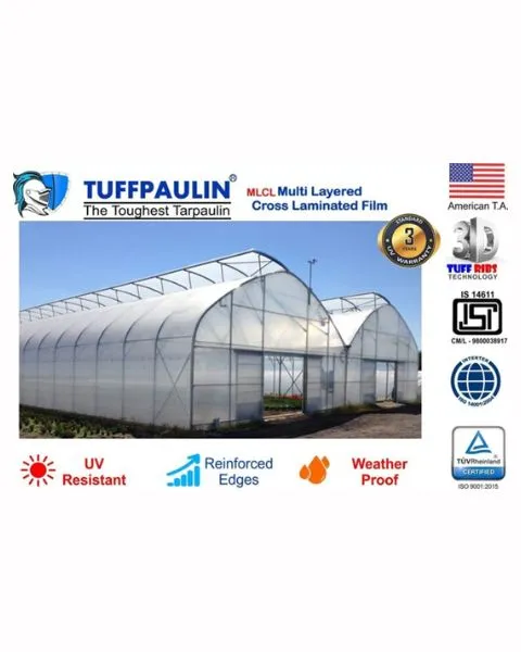 TUFFPAULIN HAY COVERS TARPAULIN-TIRPAL 200GSM (40FTX40FT, TRANSPARENT)