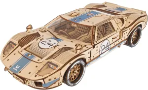 UGEARS UGT-24 Endurance Racer 3D Puzzle - 1:12 Scale Mechanical Wooden Model Kits for Adults to Build - Sports Car Model Building Kits - Advanced Level Racing Car 3D Wooden Puzzles for Adults 970 Pcs
