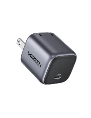 UGREEN 30W USB C Charger, Nexode Foldable GaN PPS Compact Fast Wall Charger Block, USB-C Power Adapter for iPhone 16/15/14/13, Galaxy S25/S24/S23 (Black)