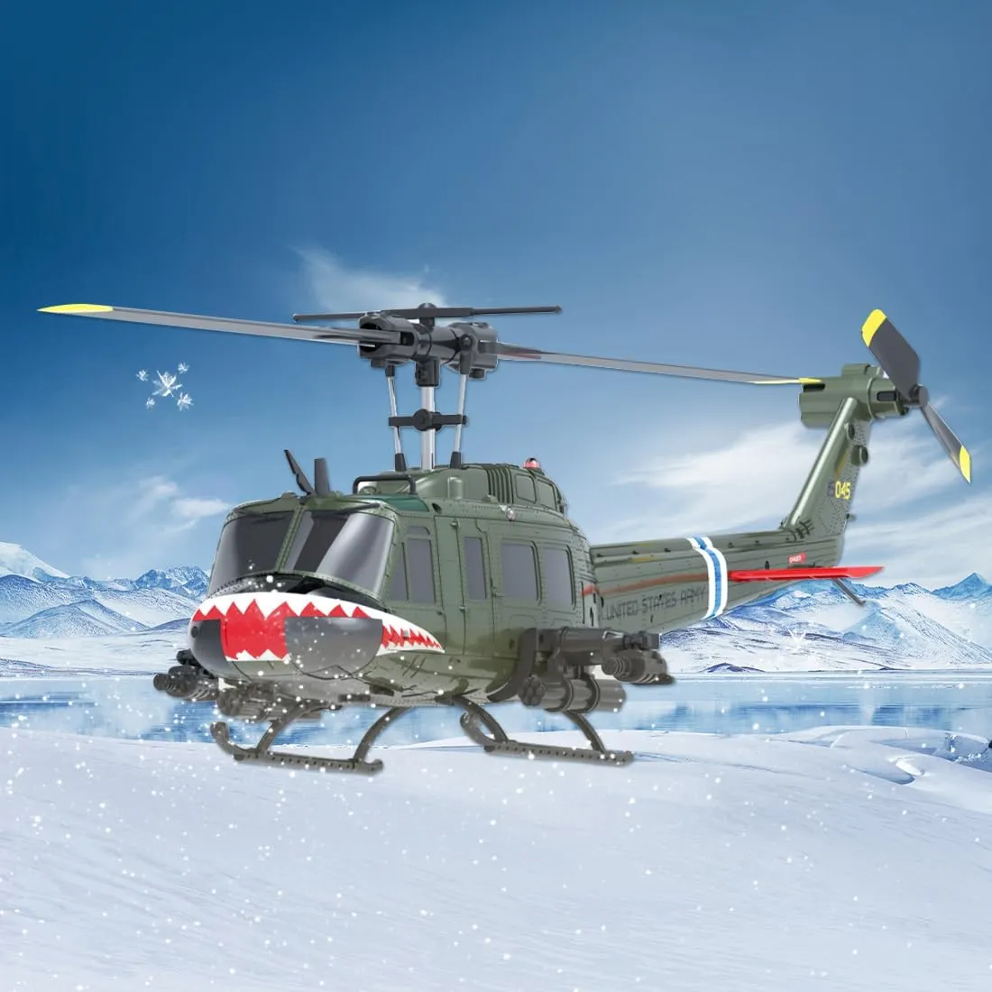 UH-1 Huey Remote Control Helicopters RC Aircraft for Adults, RC ERA C032 1/48 Scale 6CH 2.4G Gyro Stabilized Aircraft with Fly Upside Down 3D Rolling -RTF / 2 Battery