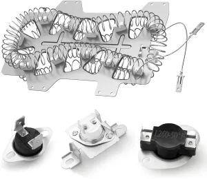 Upgraded Dryer Heating Element for Samsung，DC47-00019A Heating Element for Samsung Dryer,dv42h3000ew/a3 dv42h5000ew/a3 Parts, Including DC96-00887A, DC47-00016A, DC47-00018A.