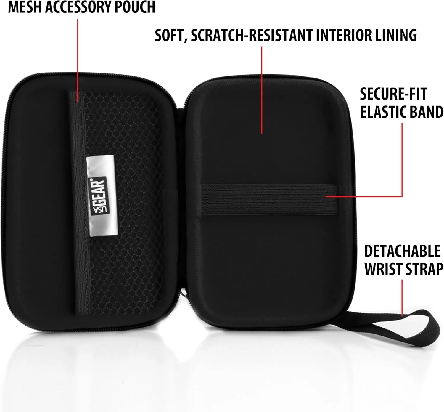 USA GEAR Vape Case - Vape Pen Case with eCigarette and Pod Travel Storage Water Resistant, Wrist Strap, Compact Design, Hard Shell Exterior - Compatible with Vape Pens and More - Southwest (Case Only)