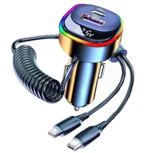 USB C Car Phone Charger Adapter with Cable