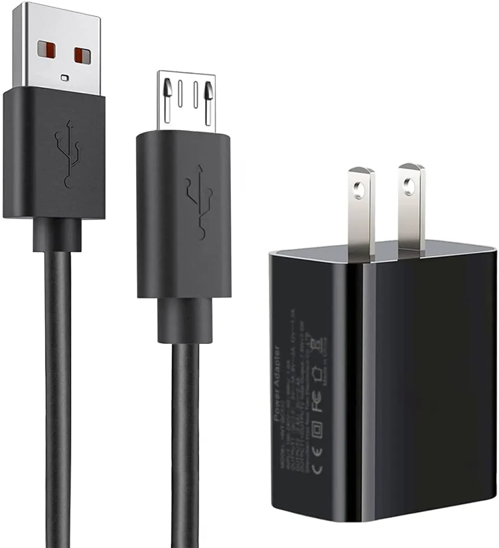 USB Mirco Headphones Charger Replacement for ZIHNIC, Soundcore Life Q20, iJoy Old Version, MUSICOZY, TUINYO, OneOdio A70, A11, MIDOLA, Gorsun Wireless Bluetooth Headphones Charging Cable Cord（Black）