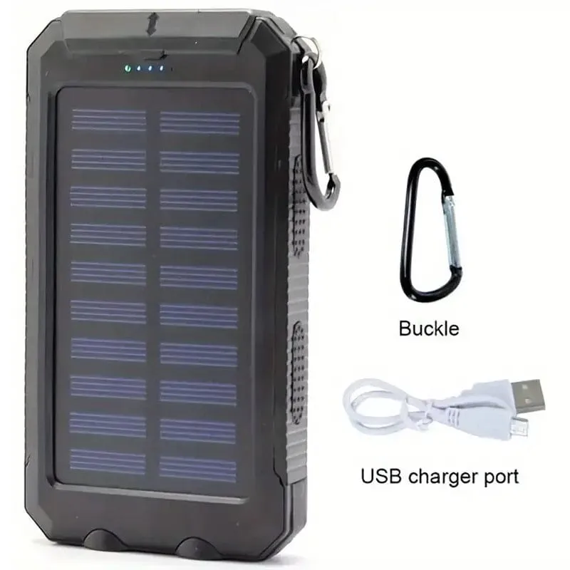 USB Portable Charger 10000mAh Solar Power Bank for Cell Phone and Laptops