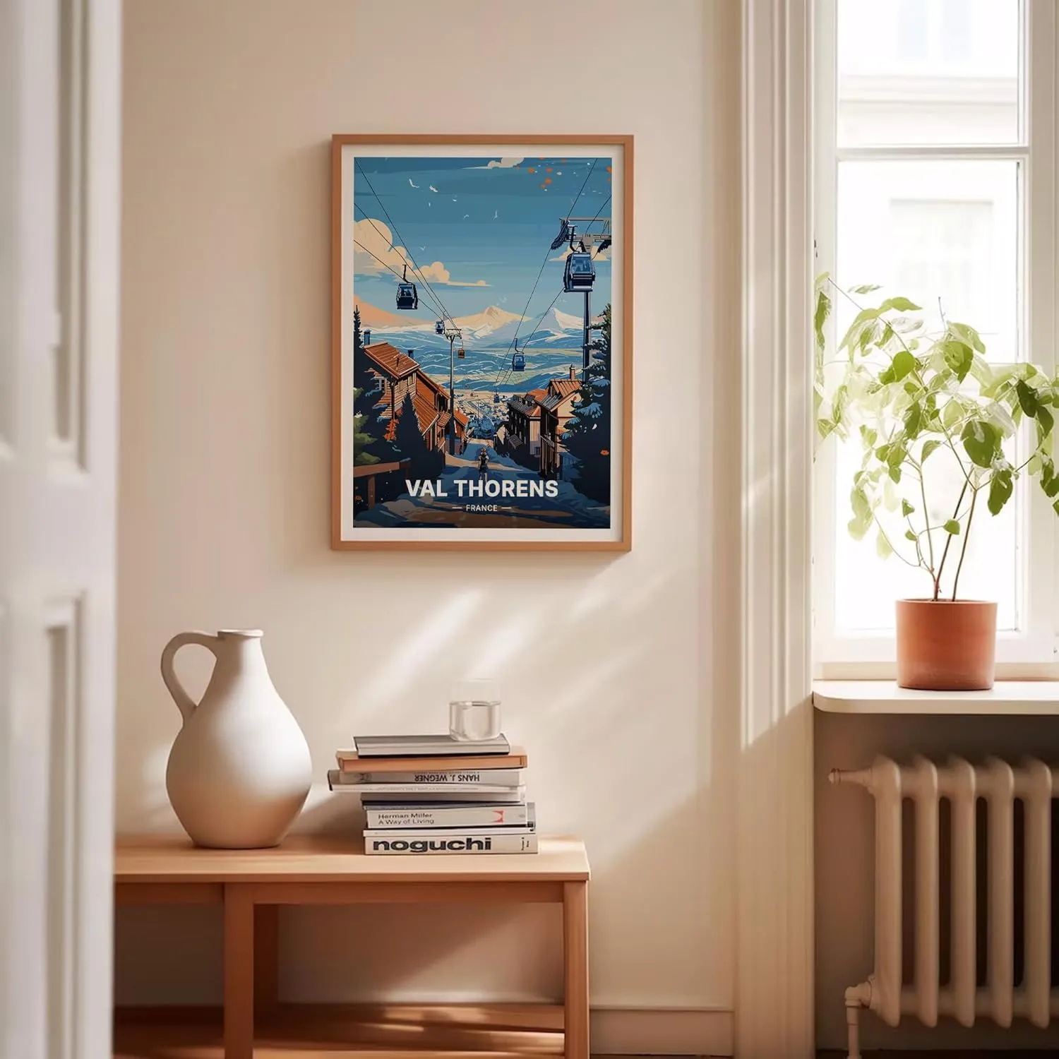 Val Thorens Ski Resort Travel Poster, France Wall Art, Skiing Adventure Decor, Unique Gift for Travelers