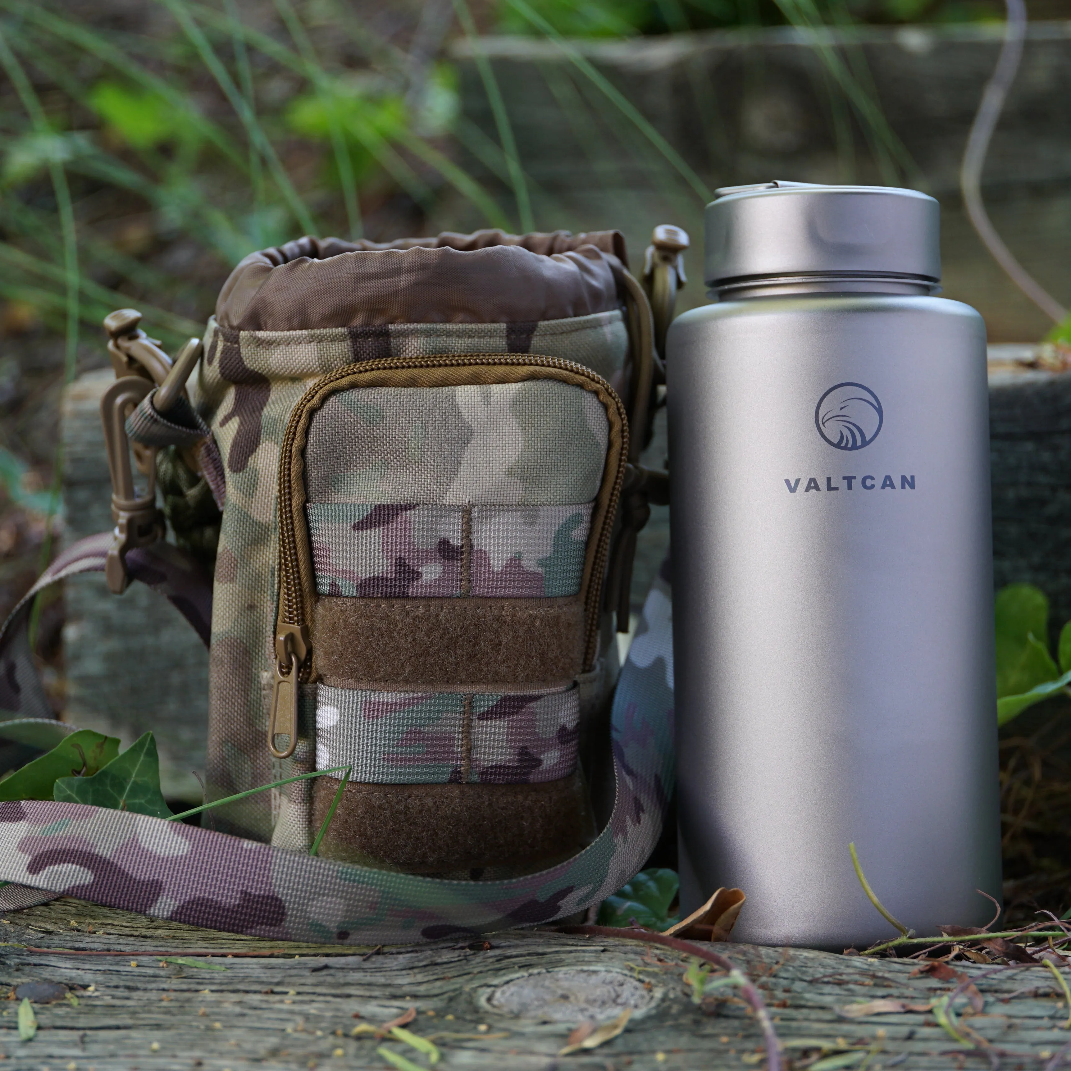 Valtcan 1000ml Titanium Water Bottle Wide Mouth Single Wall 34oz capacity Ultralight  219g