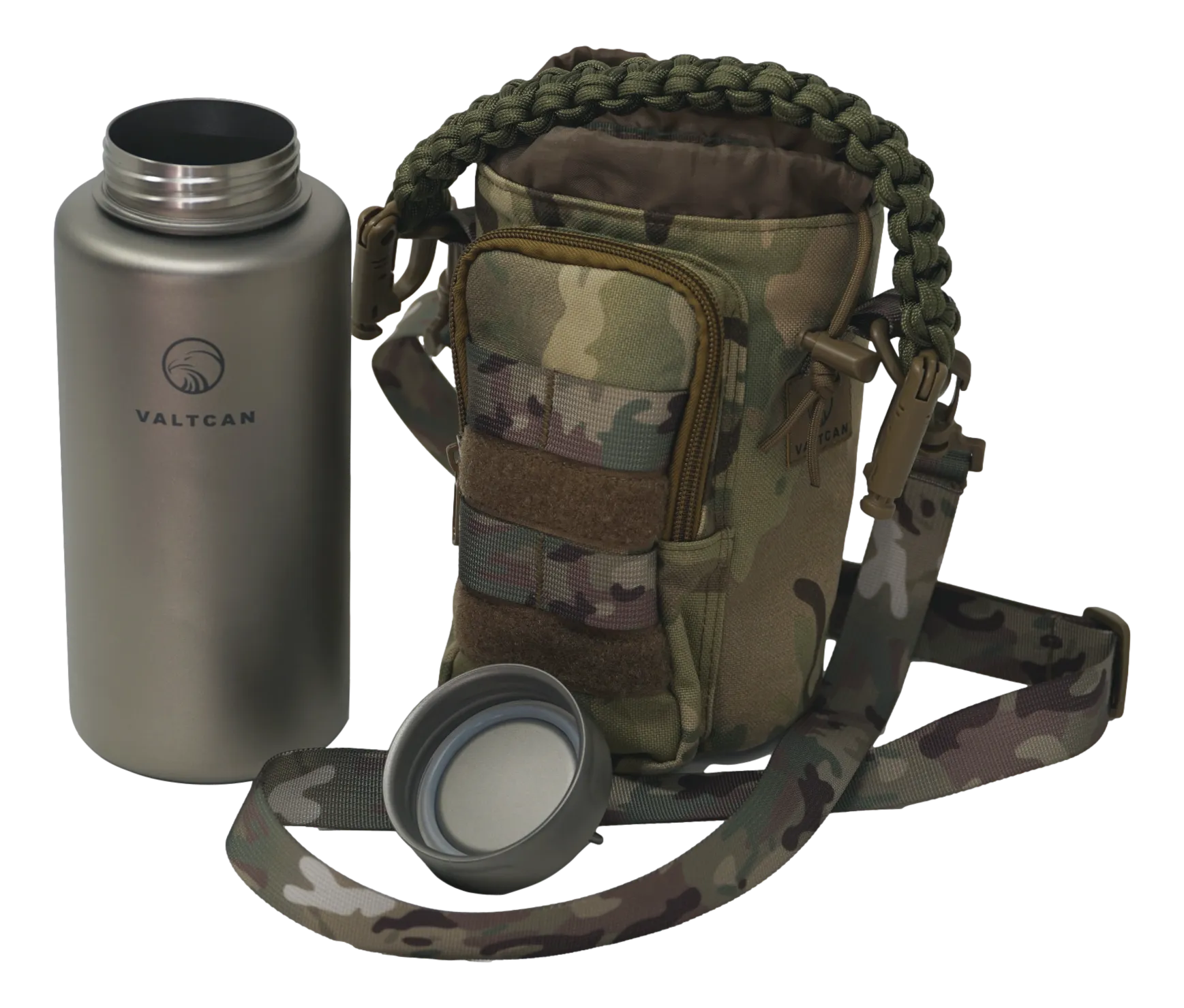 Valtcan 1000ml Titanium Water Bottle Wide Mouth Single Wall 34oz capacity Ultralight  219g