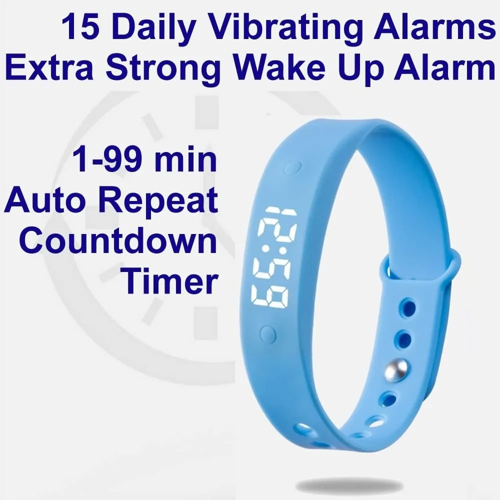 VB150 Vibration Alarm Watch - 15 Vibrating Alarms with Countdown Timer