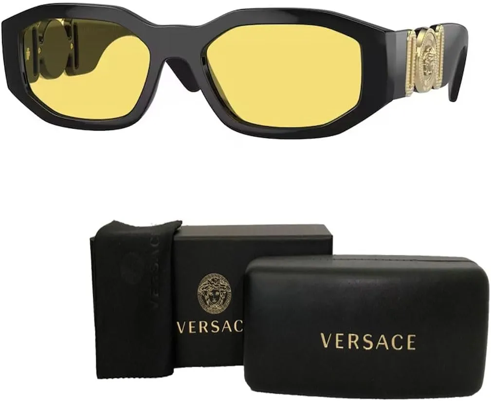 Versace VE4361 Rectangular Sunglasses For Men For Women   BUNDLE with Designer iWear Eyewear Kit