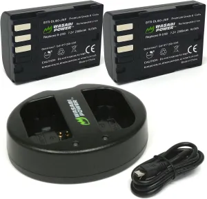 Wasabi Power Battery (2-Pack) and Dual USB Charger for Pentax D-LI90 and Pentax 645D, 645Z, K-01, K-1, K-1 II, K-3, K-3 Mark III, K-5, K-5 II, K-5 IIs, K-7