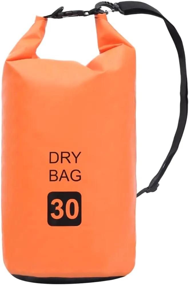 Waterproof Dry Bag - 7.9 Gallon Orange PVC Sack for Outdoor Adventures, Keeps Items Safe and Dry While Boating, Swimming, or Hiking