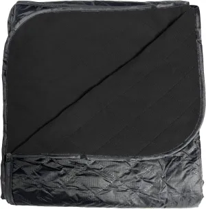 Waterproof Stadium Blanket for Cold Weather, Soft Warm Windproof Fleece Blanket for Outdoor Sports, Camping, Picnic, Beach, Car, Pets, Machine Washable 77"x55", Black
