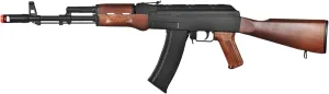 Well AK-47 AEG Semi/Full Auto Electric Airsoft Rifle Gun High Capacity Magazine FPS 290 (Black/Wood)