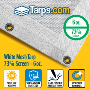 White Mesh Tarps