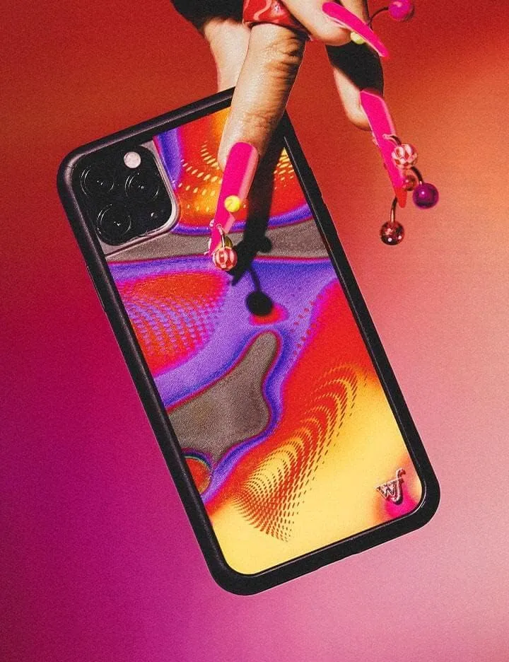 Wildflower Cases - Jaded London Heat Map Case, Compatible with Apple iPhone 13 Pro | Red, Swirl, Aura, Collab, Trendy - Protective Black Bumper, 4ft Drop Test Certified, Women Owned Small Business