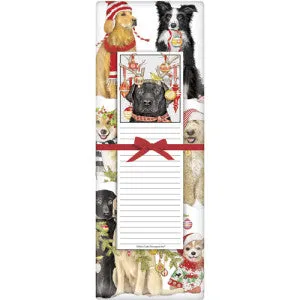 Winter Dogs Notepad Dish Towel Set